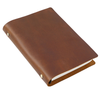 Cahier de notes en cuir véritable taille A7 Vintage 100 pages planificateur à feuilles mobiles fait à la main 6 trous reliure carnet de croquis A6 taille en gros