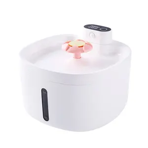 87oz/2.6L Larger Quiet Smart Automatic Pet Water Fountain Wireless Rechargeable Battery Operated Wireless Cat Water Fountain