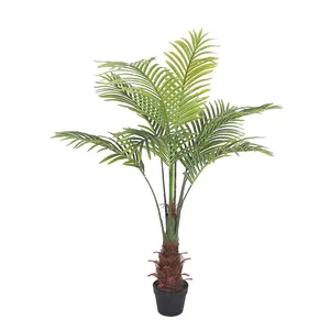 Plastic artificial palm tree plants customized outdoor/indoor evergreen trees wholesale for home office decoration