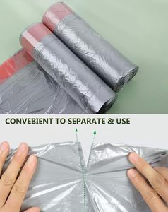 ถุงขยะหัวหม่าเหิงชุน 4 แกลลอน ถุงขยะแบบมีเชือกผูก แข็งแรง ทนทาน สีเทา บรรจุ 15 ถุง - Product Image 4