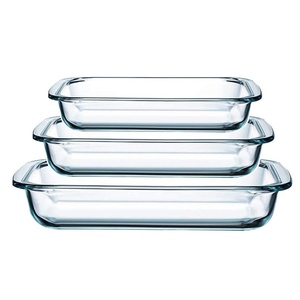 Bandeja Rectangular de Vidrio de Borosilicato de Alta Resistencia al Calor de 3000 ml para Hornear en el Horno - Product Image 1