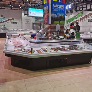Vitrine de comptoir ouverte pour la viande fraîche, le poisson, la <span class=keywords><strong>boucherie</strong></span>, équipement de réfrigérateur, réfrigérateur à anneaux - Product Image 2