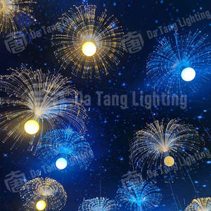 Lámpara decorativa LED RGB con diseño de medusa de fibra óptica para exteriores, ideal para parques, paisajes y exhibiciones festivas. - Product Image 5