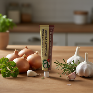 Purè di Scalogno Miscelato con Olio di Girasole Gia 80g in Tubo, Confezione da 12 Pezzi, Spezie e Condimenti Misti - Product Image 3