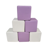 Cube de jeu souple en mousse avec revêtement en cuir PU, bloc éponge, siège souple pour enfants pour garderie, maternelle, location pour fêtes