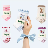 Chaussettes de Pilates pour femmes POPSOX personnalisées, longueur mi-mollet, semelles antidérapantes, confortables, respirantes, broderie jacquard artisanale