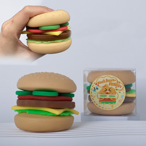 Kit de jouets squishy grandeur nature pour tous les âges, thème burger, en TPR ultra-doux, pour jeu alimentaire simulé, anti-stress et cadeau créatif - Product Image 3