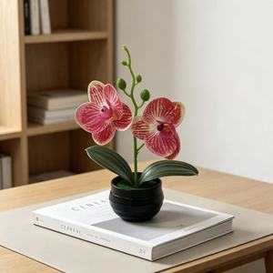 Orquídea Phalaenopsis Artificial Paulon de 18 cm de Altura, Planta en Maceta de Plástico Suave para Decoración del Hogar y Accesorios de Fotografía - Product Image 3