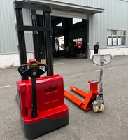 Gerbeur électrique HZHI 2T, chariot élévateur à mât rétractable, batterie lithium-ion, mât à deux étages, 3,5 m, 48 V, 240 Ah, norme CE ISO
