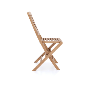 Silla plegable multiusos ligera, fuerte y práctica para muebles de exterior de madera de teca con un diseño minimalista - Product Image 5