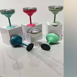 ステンレス鋼二重壁真空マグマルガリータカクテルグラス10オンスカスタムスプレー塗装 - Product Image 1