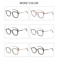 Kacamata Sunray OEM Baru Ultralight Wanita Pria TR90 Bingkai Besar Metal Retro Resep Optik Full-Frame Miopia Kacamata Custom