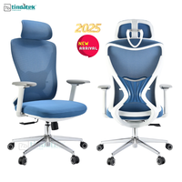 Chaise de bureau pivotante Foshan moderne avec pieds croisés, dossier moyen, appui-tête tournant, accoudoir, tissu maillé, directeur exécutif