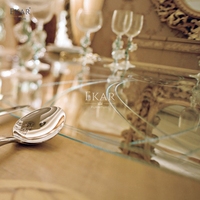 Nouveau design Ensemble de table à manger en bois rond de style baroque-Ensembles élégants pour cocktails et salles à manger