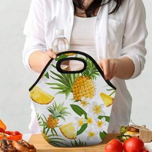 Sublimation Blank Neoprene <b>Lunch</b> <b>Bags</b> DIY Reusable <b>Lunch</b> <b>Box</b> Kid Thermal Insulated Pouch Foldable Food Carry Case Handbags Tote - Product Image 6