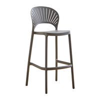 Tabouret de Bar Scandinave Extérieur en Plastique Tabouret Haut Simple Moderne Maison Chaise Haute de Bar Empilable Tabouret de Bar en Plastique