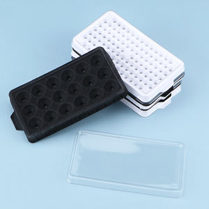 Boîte de rangement de pierres précieuses colorées avec couvercle de sangle en plastique Bijoux noirs Boîte de <span class=keywords><strong>pierre</strong></span> nue et de diamant Durable et élégante - Product Image 3