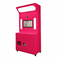 Photomaton rose à écran tactile avec imprimante, machine portable pour fêtes, événements, centres commerciaux, kiosque en libre-service