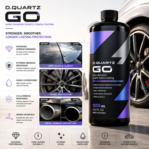 DQUARTZ GO นาโนไดมอนด์ เซรามิกโค้ทติ้ง 1000 มล. ความแข็งสูง ป้องกันน้ำ ป้องกันรอยขีดข่วน สำหรับเคลือบสีรถยนต์ ป้องกันรังสียูวี ทนทานต่อสารเคมีและการขัดถู - Product Image 4