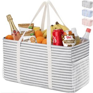 Bolsa de Compras Extra Grande Reutilizable con Marco de Alambre Metálico y Asas - Product Image 1