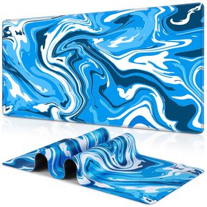 Grand <span class=keywords><strong>tapis</strong></span> <span class=keywords><strong>de</strong></span> <span class=keywords><strong>souris</strong></span> personnalisé à motif <span class=keywords><strong>de</strong></span> marbre bleu blanc Base en caoutchouc antidérapante <span class=keywords><strong>Tapis</strong></span> <span class=keywords><strong>de</strong></span> <span class=keywords><strong>souris</strong></span> <span class=keywords><strong>de</strong></span> jeu durable et résistant à l'eau pour le bureau - Product Image 1