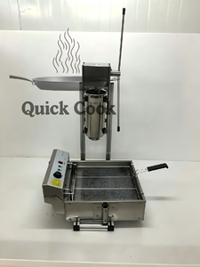 Extrusora <span class=keywords><strong>Manual</strong></span> de Churros de Mesa con Freidora de 3L, Máquina para Hacer Churros Españoles, 6 Moldes para Churros en Forma de Flor - Product Image 5