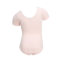 Justaucorps de ballet à manches courtes en coton et élasthanne pour filles, avec taille élastique, pour l'entraînement de danse - En stock