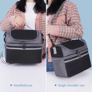 Sac isotherme réutilisable bicolore imperméable pour boîte à lunch, idéal pour l'école, le travail et les pique-niques (vente en gros) - Product Image 5