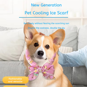 En gros KIT ECO Bavoir rafraîchissant multifonctionnel <span class=keywords><strong>pour</strong></span> <span class=keywords><strong>animaux</strong></span> de compagnie, en coton et polyester, avec impression de dessins animés et motif sergé, <span class=keywords><strong>pour</strong></span> l'été et la décoration - Product Image 3