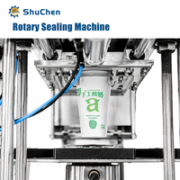 Machine de remplissage et de scellage automatique rotative Shuchen pour gobelets en papier (crème glacée, sauce tomate, confiture, miel, yaourt, café)