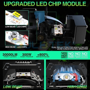 BULBTEK Hệ Thống Chiếu Sáng Ô Tô Bán Sỉ AD35 3 Inch Đèn <span class=keywords><strong>LED</strong></span> Ô Tô 12V Ống Kính Máy Chiếu <span class=keywords><strong>LED</strong></span> Chùm Thấp 300W - Product Image 3