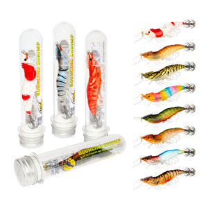 All'ingrosso 10g 15g 8cm affondamento lento acqua salata ABS legno luminoso gamberetti <span class=keywords><strong>artificiali</strong></span> calamari esche, qualità calamari Jigs - Product Image 1