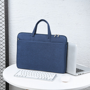 Sac pour ordinateur portable en Oxford imperméable et résistant, mallette d'affaires à bandoulière 15,6 pouces, mallette d'affaires en cuir antichoc - Product Image 6