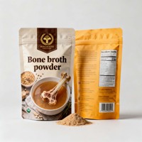 Sachet d'emballage alimentaire personnalisé imprimé numériquement, résistant à l'humidité, avec fermeture éclair, Doypack, pour poudre de bouillon d'os