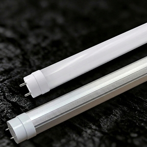 Tube LED KS T8 1,2 m (4 pieds) <span class=keywords><strong>180</strong></span> lm/W, vente en gros usine, excellente dissipation thermique avec boîtier semi-aluminium et couvercle PC laiteux - Product Image 1
