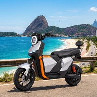 Moto cargo électrique haute puissance MILG 2000W, scooter électrique 2 places, pneus 90/90-12, mobilité urbaine haute vitesse U4