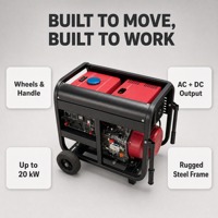 Générateur diesel monophasé silencieux refroidi par air, pompe à eau diesel/essence de 2 à 8 pouces pour l'irrigation agricole et la construction