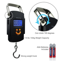 Mini balance électronique portable à main hameçon pesant 50Kg/10g balance à bagages numérique avec ruban à mesurer