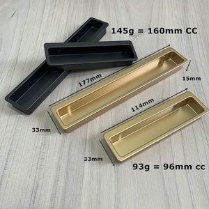 AQM RECESSED HANDLE <strong>Drawer</strong> Zinc Alloy <strong>Dark</strong> <strong>Grey</strong> Solid Recessed <strong>Drawer</strong> Handle Pull - Product Image 5