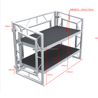Table de DJ mobile portable en alliage d'aluminium pour boîtes de nuit