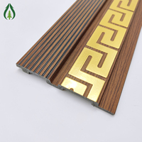Panneau mural marron doré mat populaire de haute qualité Wpc Ps Panneau de plafond pour mur Panneaux PVC Intérieur 3d Carrelage Autocollants Décoration