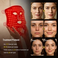 Masque de luminothérapie à 4 longueurs d'onde pour le visage, lumière rouge et infrarouge, masque LED professionnel pour le visage, pour les rides et l'acné