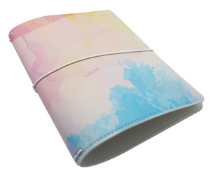 Carpeta de cuero PU de 6 anillos, carpeta en espiral, cubierta de cuaderno de presupuesto A5 A6, cuadernos, <span class=keywords><strong>planificador</strong></span>, cubierta de libro para oficina de estudio - Product Image 1