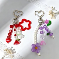 Nouveau Pendentif Sac Fleur BTS Original 2026, Porte-clés Fait Main en Perles Tulipe pour Femme