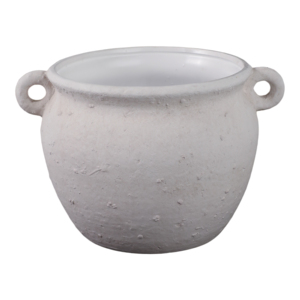 Vaso in ceramica rustico con manici per piante da interno ed esterno, decorazione da giardino - Product Image 1