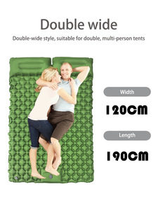 Alfombrilla de Camping <span class=keywords><strong>doble</strong></span> para exteriores, ultraligera, autoinflable, almohadilla para dormir para dos personas con almohada - Product Image 5
