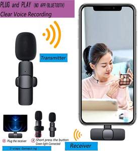 Microphone cravate cardioïde sans fil Aurora Sound K1/K9 avec carte son pour enregistrement audio/vidéo iPhone/Android - Product Image 2