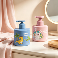300ml 500ml savon liquide douche Gel shampoing bouteille d'emballage pour enfants Lotion pompe conteneur HDPE vide bouteille ronde en plastique