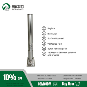 Postes <span class=keywords><strong>de</strong></span> seguridad desmontables para estacionamiento, con franjas reflectantes, barreras <span class=keywords><strong>de</strong></span> seguridad, postes <span class=keywords><strong>de</strong></span> estacionamiento con resorte, para montaje en suelo para carreteras. - Product Image 1