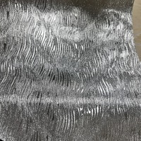 Cuir synthétique PU effet crocodile brillant de 0,9 mm avec motif vague et paillettes imitation, idéal pour la chaussure